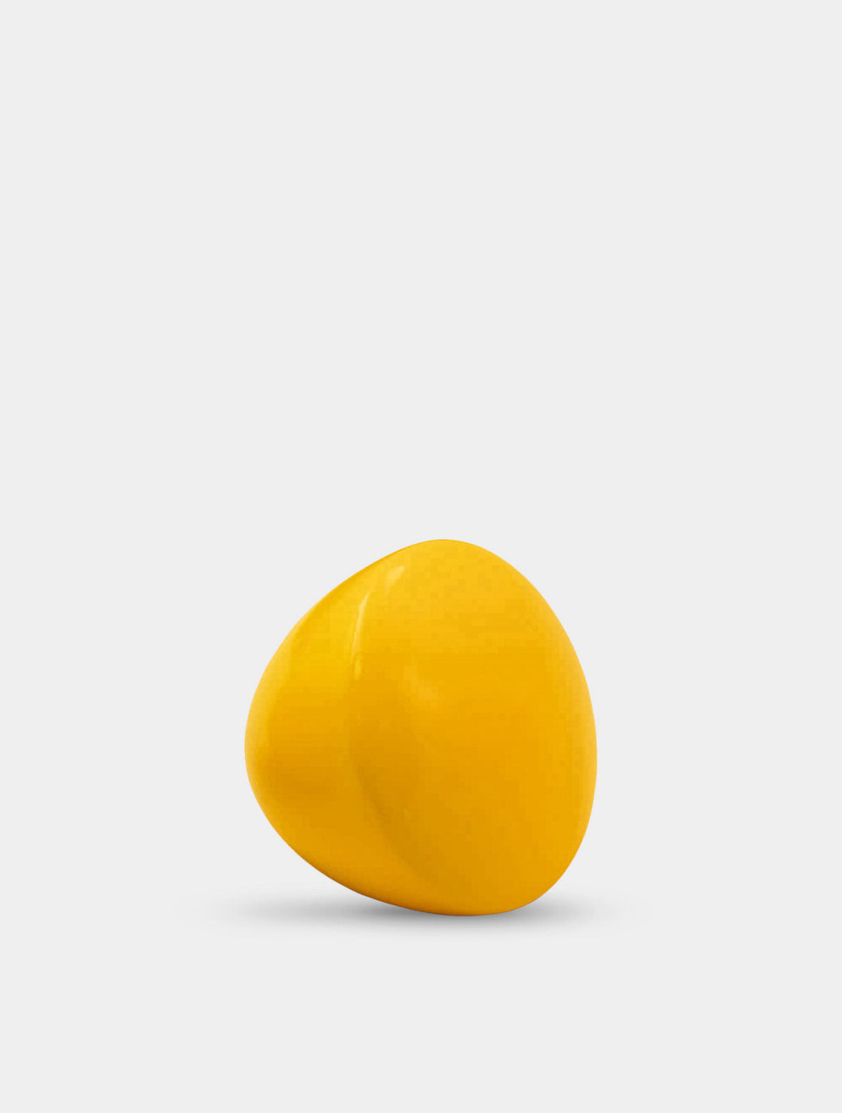 Standard Knob, beech wood, lacquered yellow, ø44mm