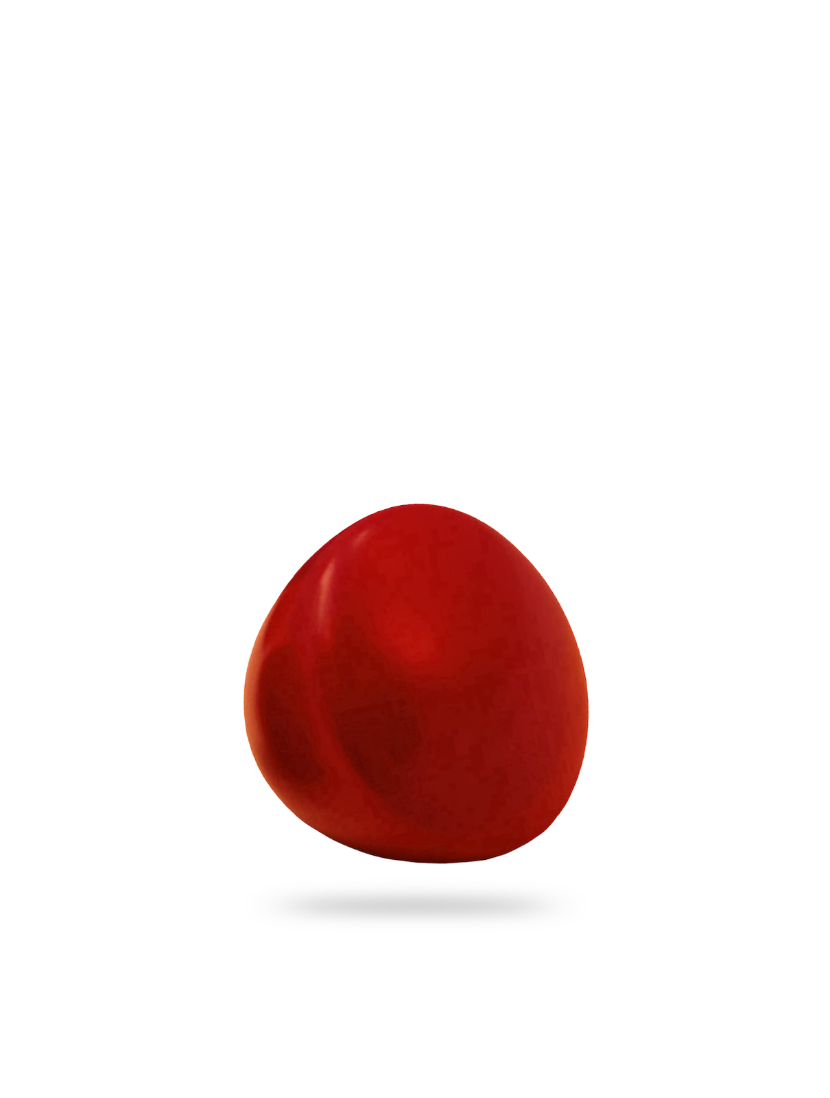 Standard Knob, beech wood, lacquered red, ø44mm