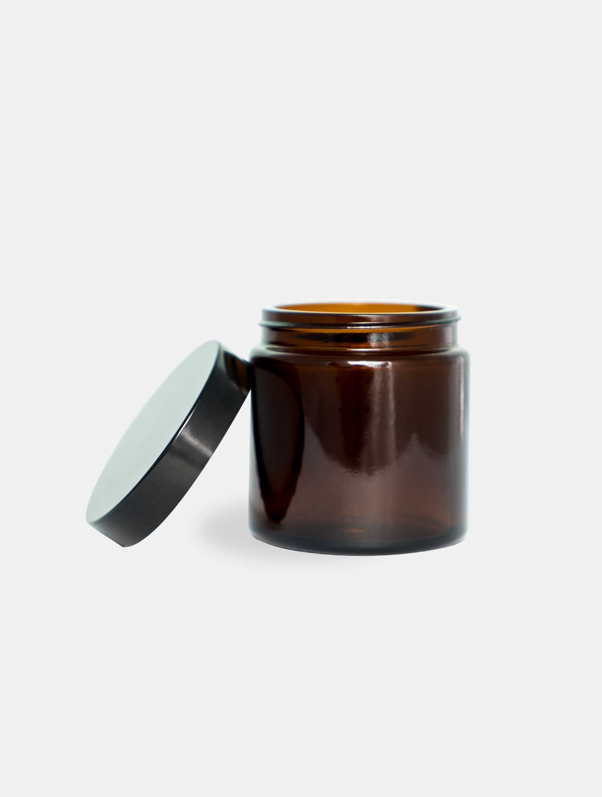 Bean Jar, brown glass + Lid