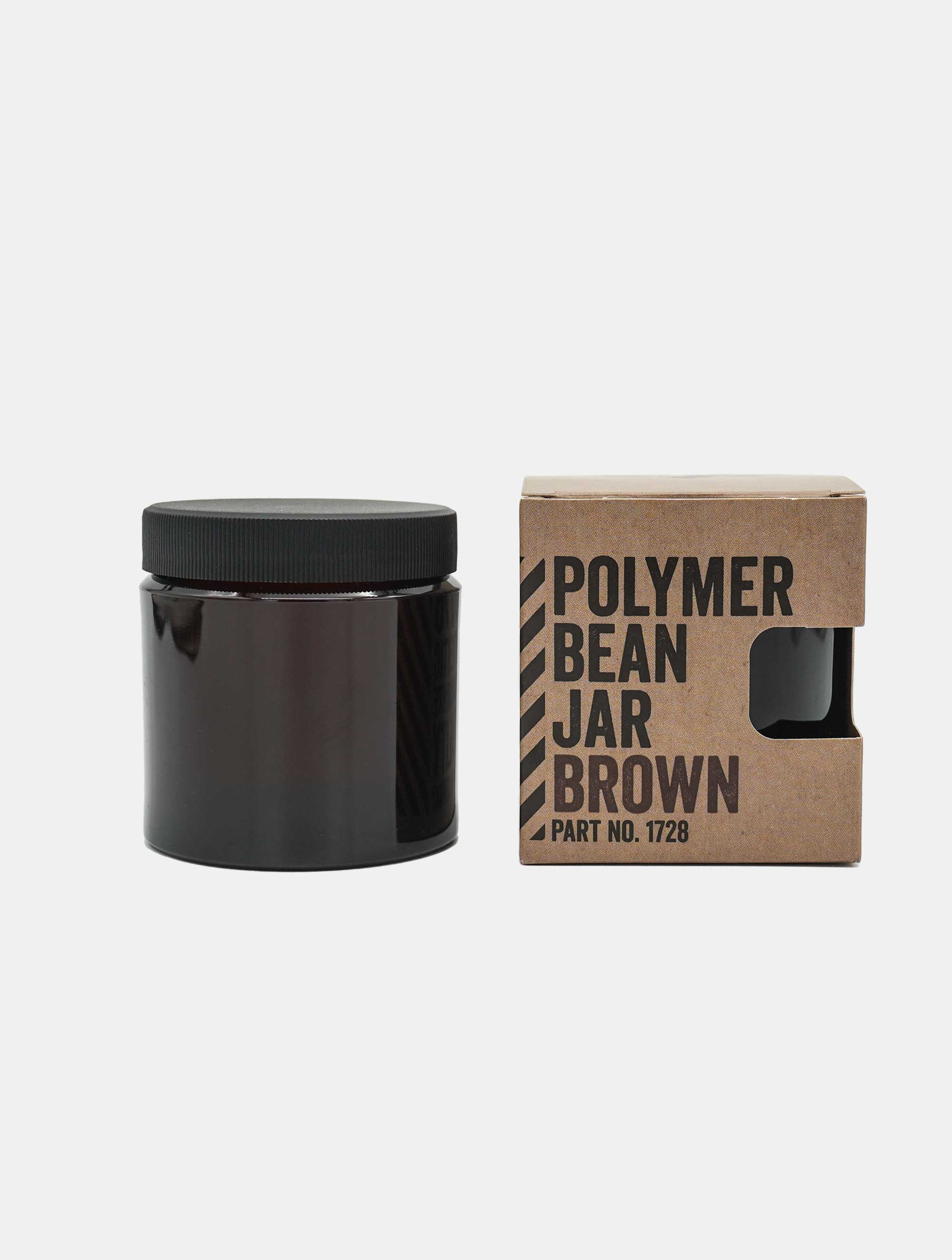 Polymer Bean Jar + lid, brown