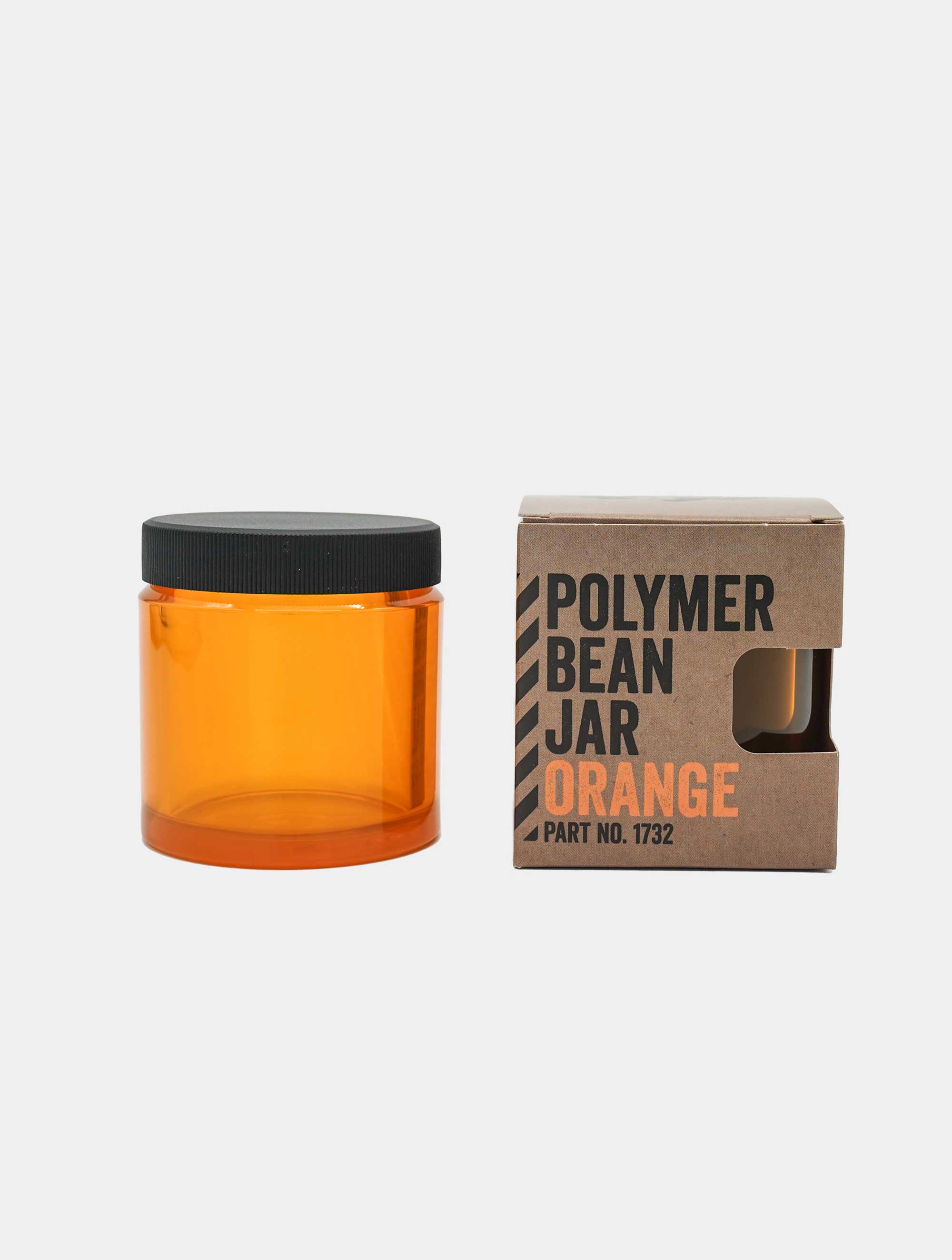 Polymer Bean Jar + lid, orange