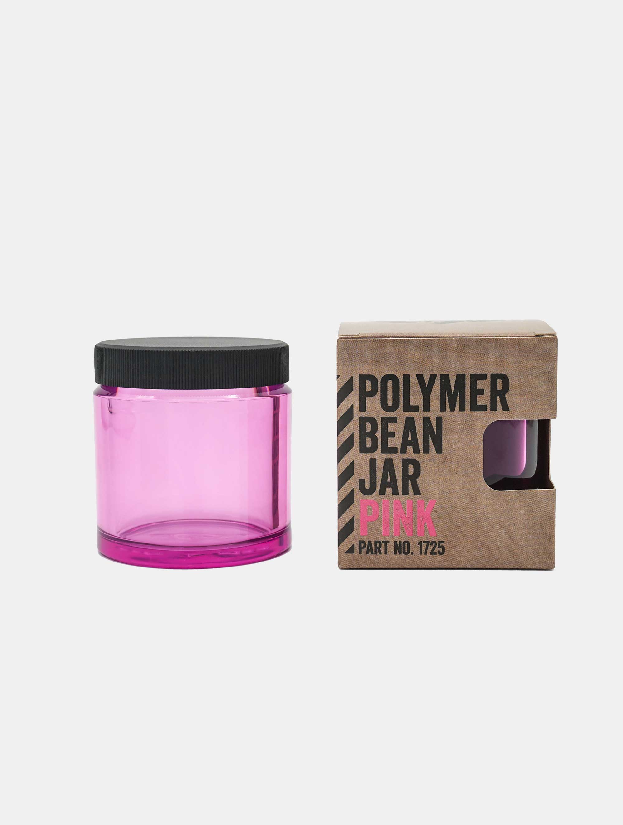 Polymer Bean Jar + lid, pink
