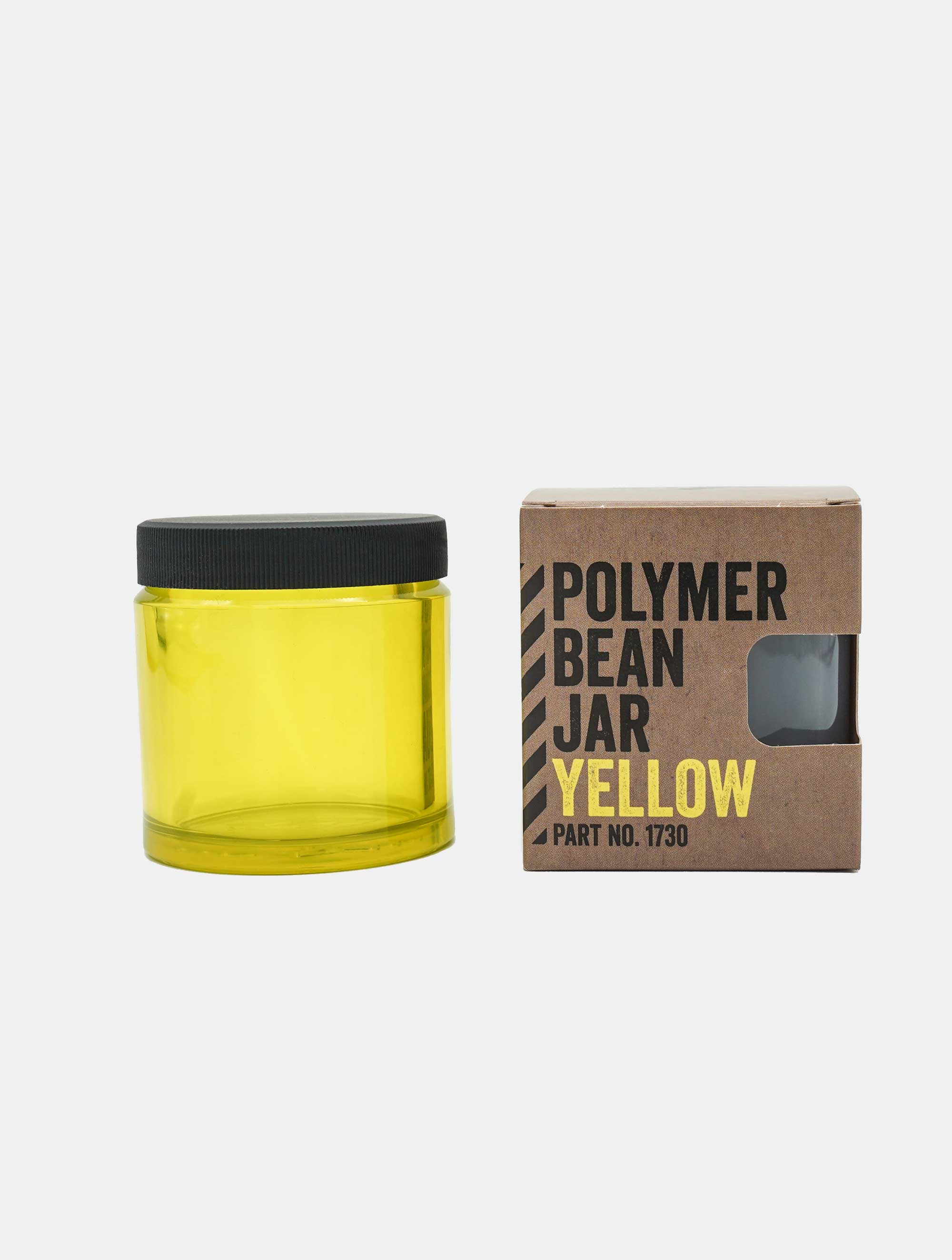 Polymer Bean Jar + lid, yellow