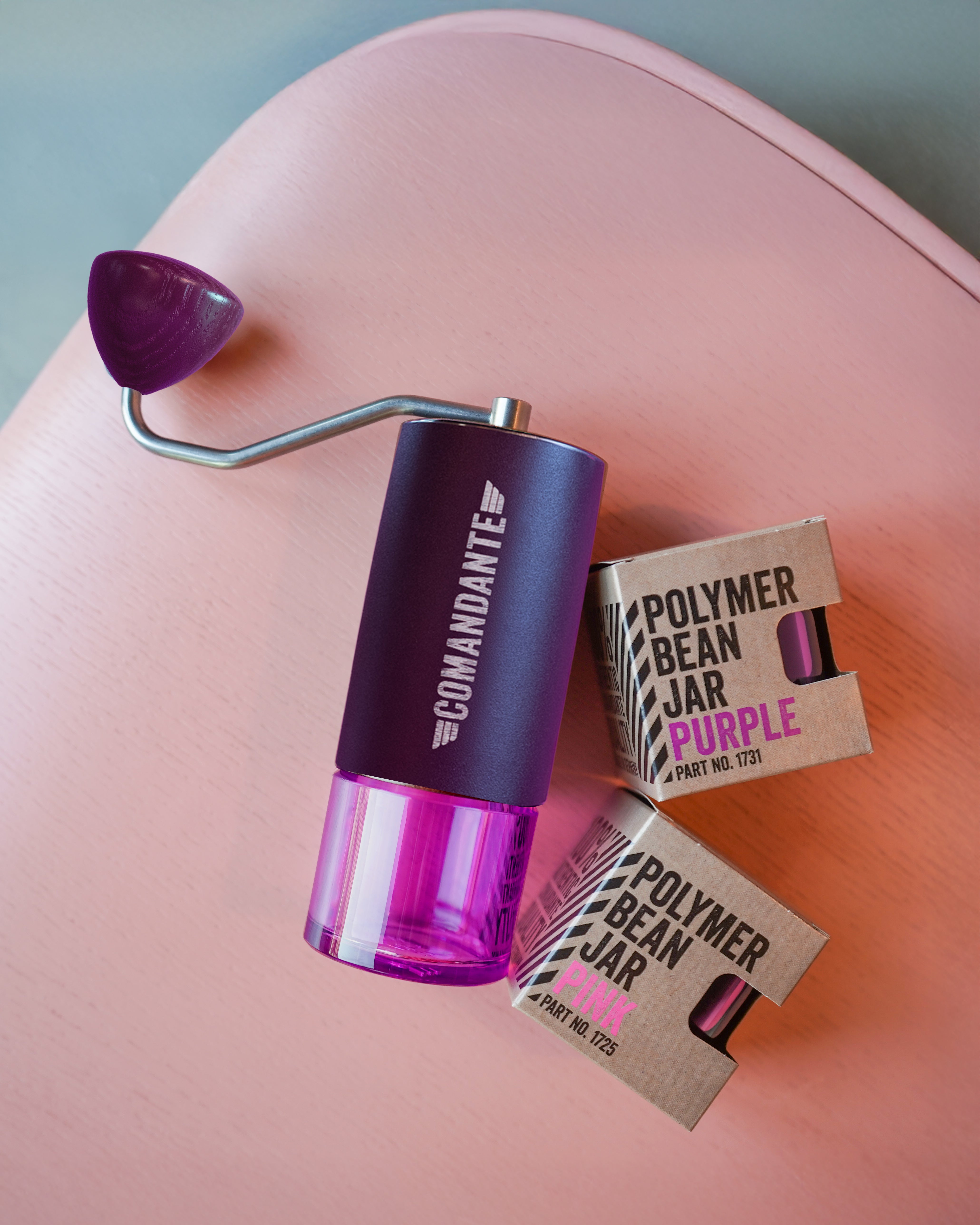 Polymer Bean Jar + lid, purple